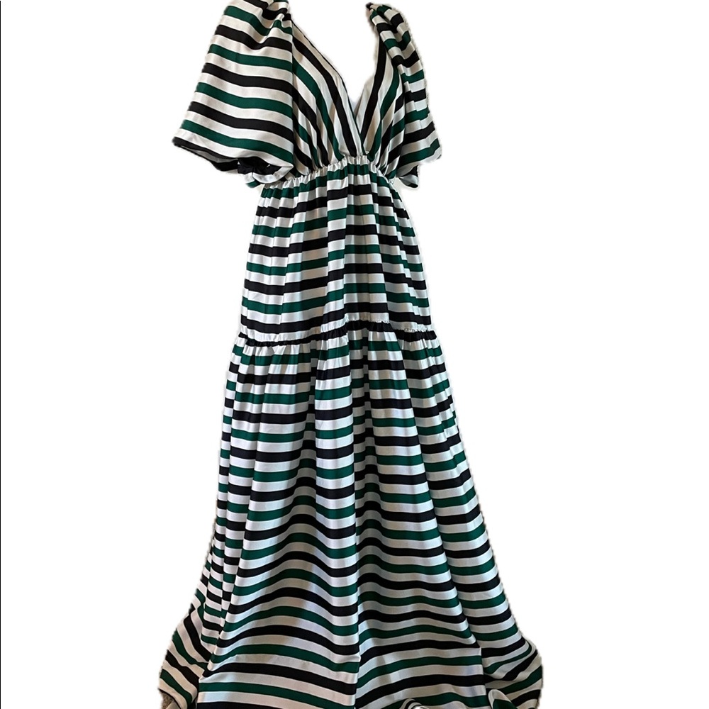 NWT Anthropologie Delfi Maxi Dress Graphic Print